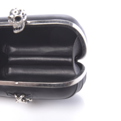 Alexander McQueen Nappa Skull Chain Box Clutch Black 5 of 12