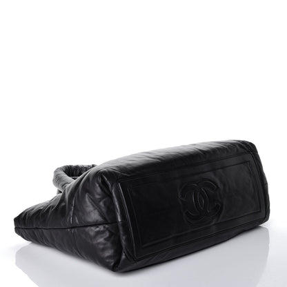 Chanel Lambskin Quilted Large Coco Cocoon Reversible Tote Black 4 of 8