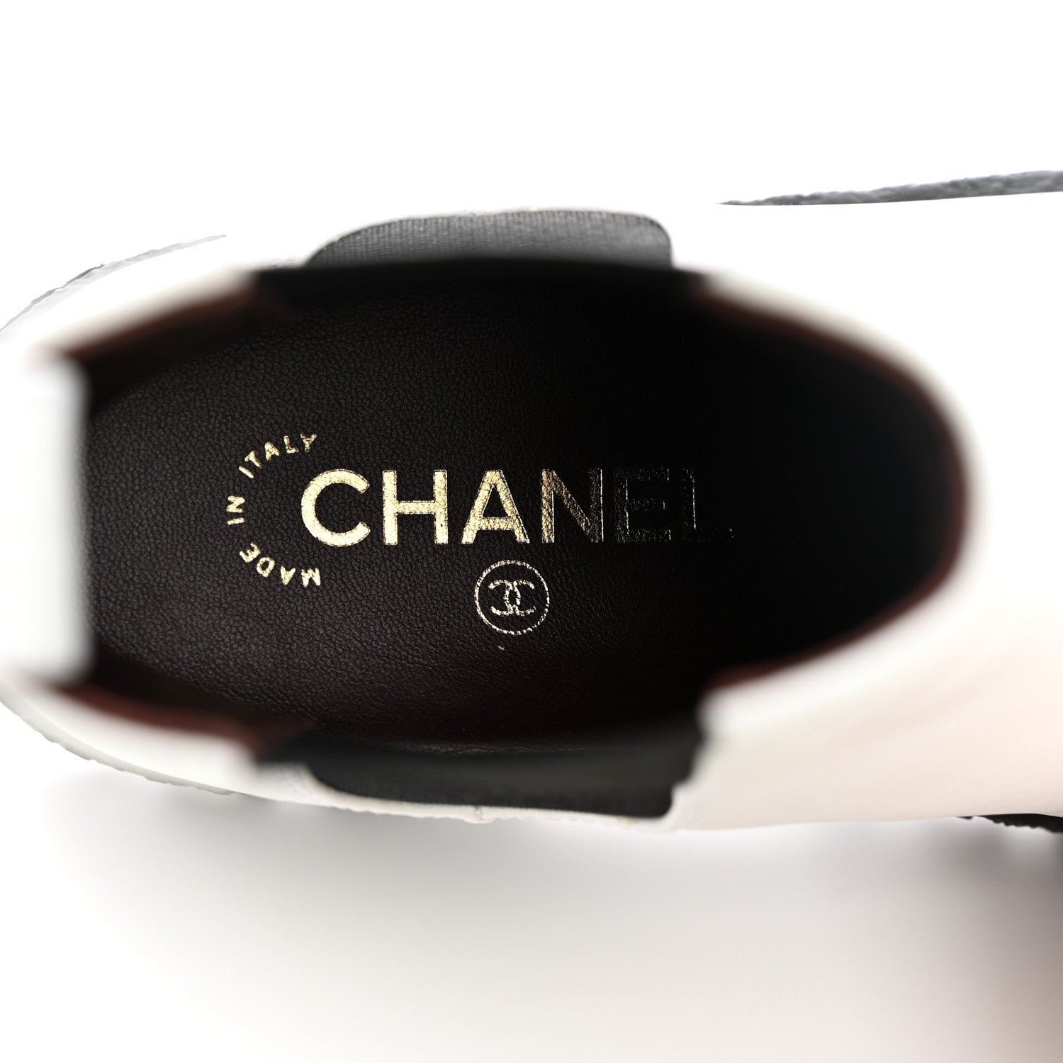 Chanel Calfskin Cap Toe CC Ankle Boots 37.5 White Black 8 of 10