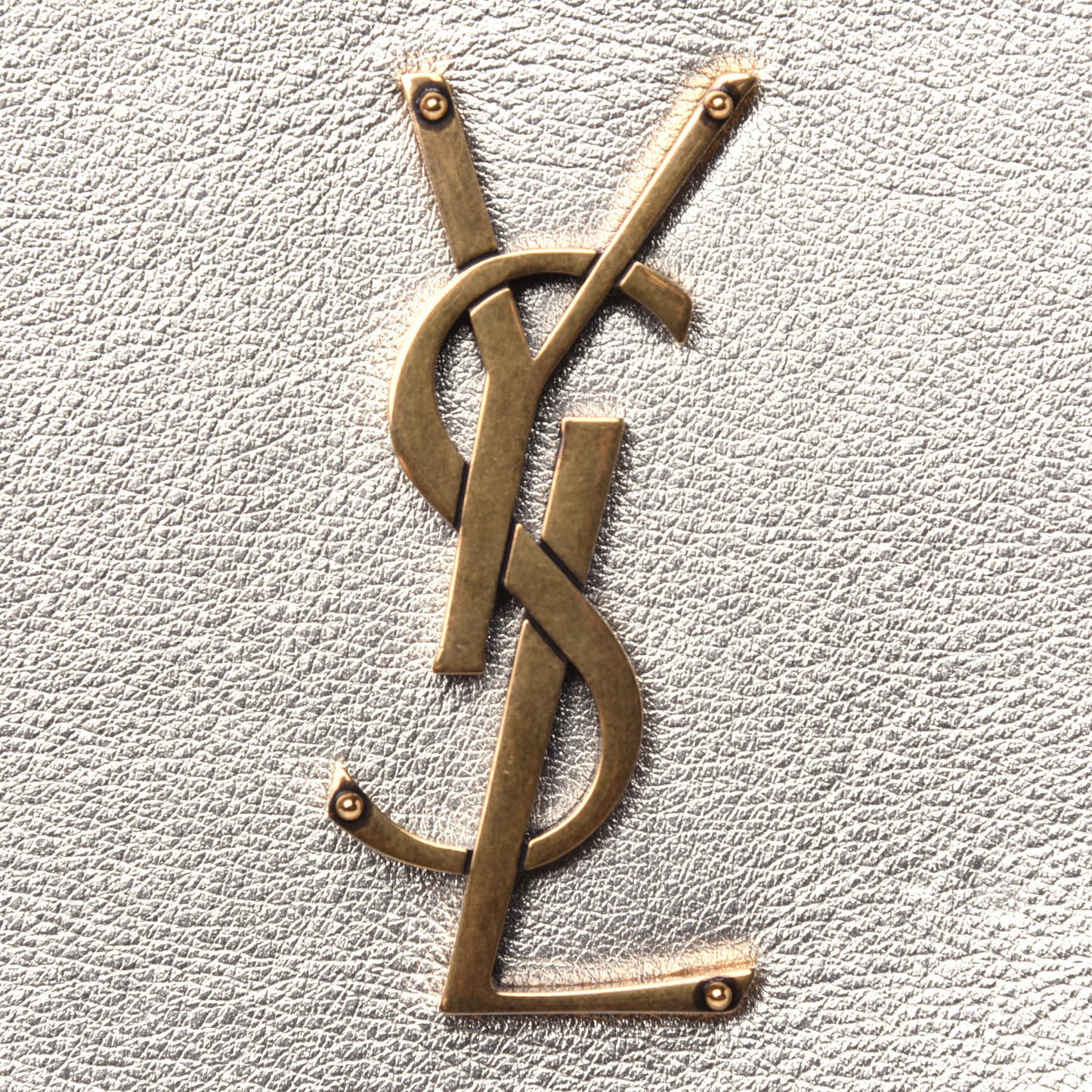 Metallic Calfskin Heart Monogram Crossbody Pale Gold