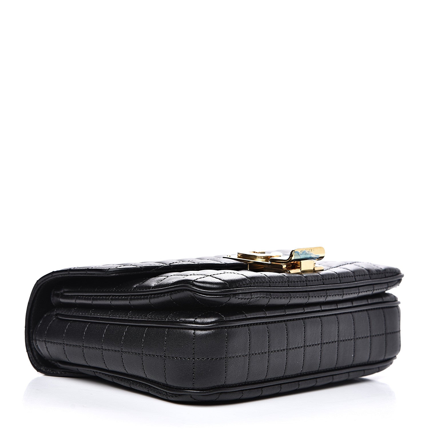 Celine Calfskin Quilted Medium C Bag Black 3 of 7