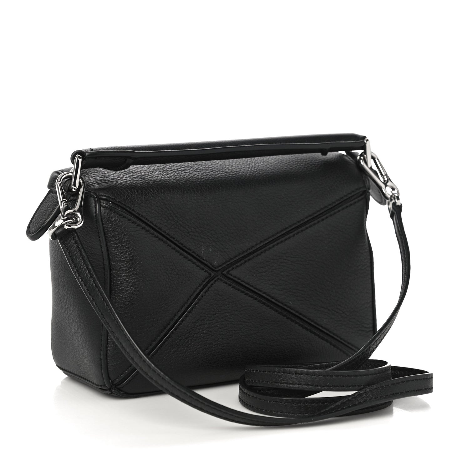 Calfskin Mini Puzzle Bag Black