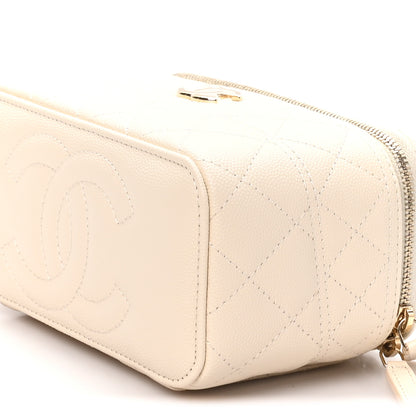 Chanel Caviar Quilted Trendy Handle Mini Vanity Ecru 9 of 10