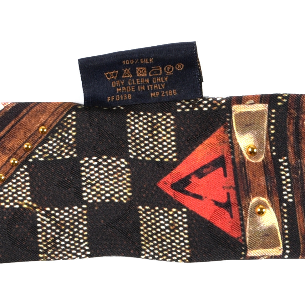 Louis Vuitton Silk Damier Ebene Time Trunk BB Bandeau Black 4 of 6