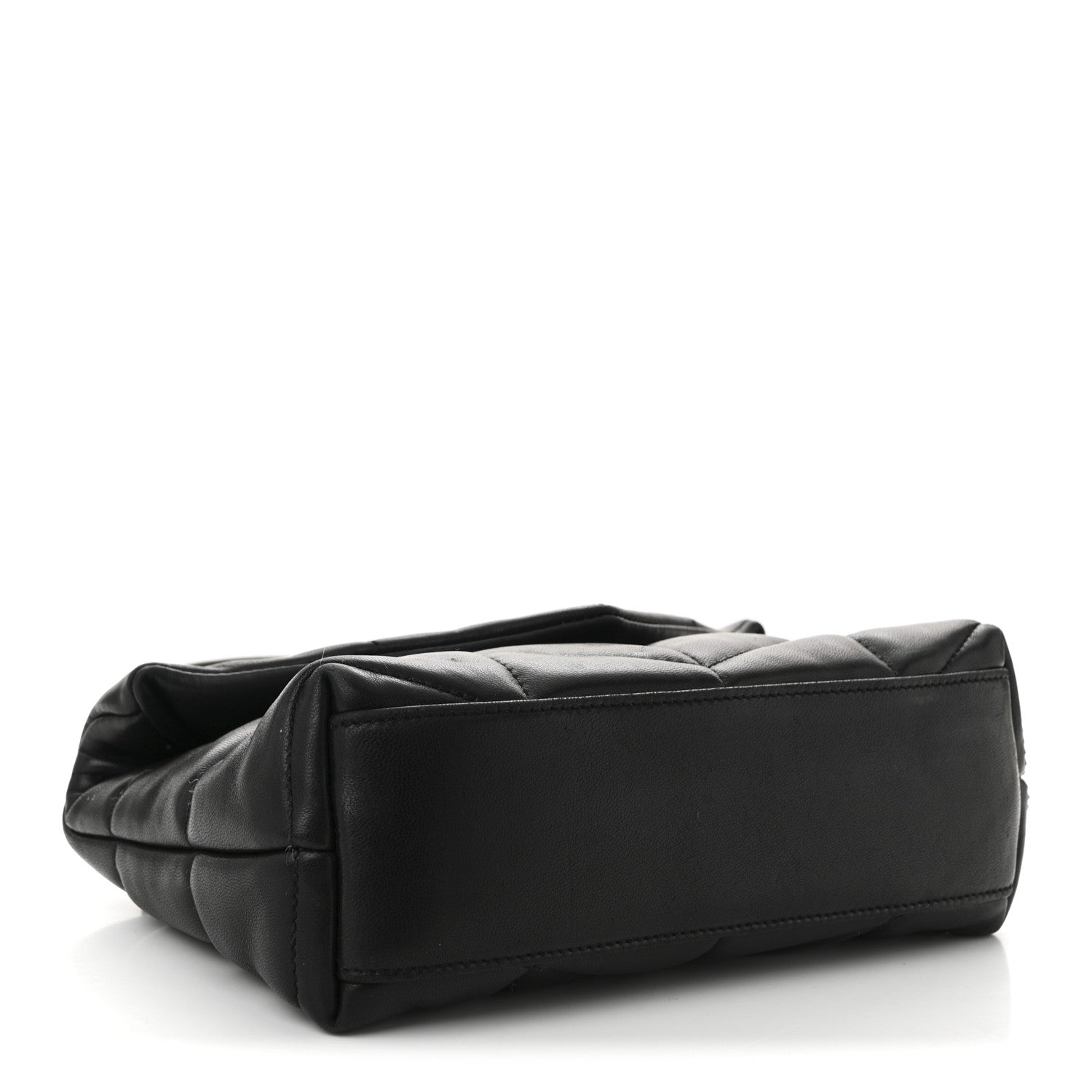 Saint Laurent Lambskin Quilted Toy Loulou Puffer Monogram Monochrome Chain Satchel Black 4 of 12