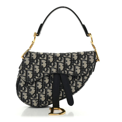 Christian Dior Oblique Mini Saddle Bag Blue 1 of 10
