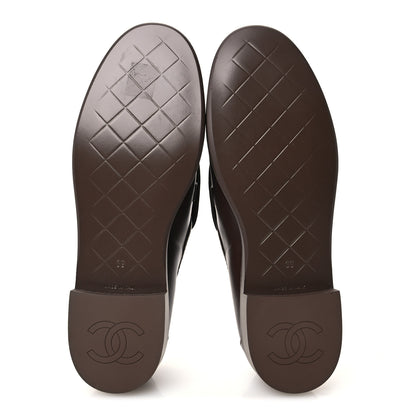 Chanel Lambskin Quilted CC Turnlock Loafers 39 Dark Brown 6 of 11