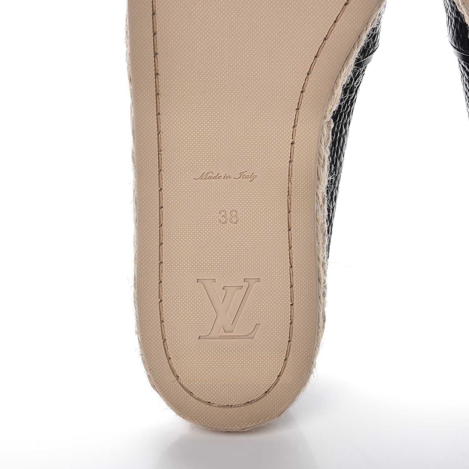 Louis Vuitton Calfskin Tropical Bloom Espadrille Flat 38 Black 6 of 8