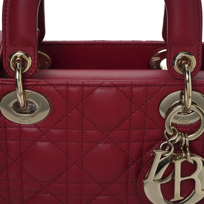 Christian Dior Lambskin Cannage Small My ABCDior Lady Dior Red 8 of 12