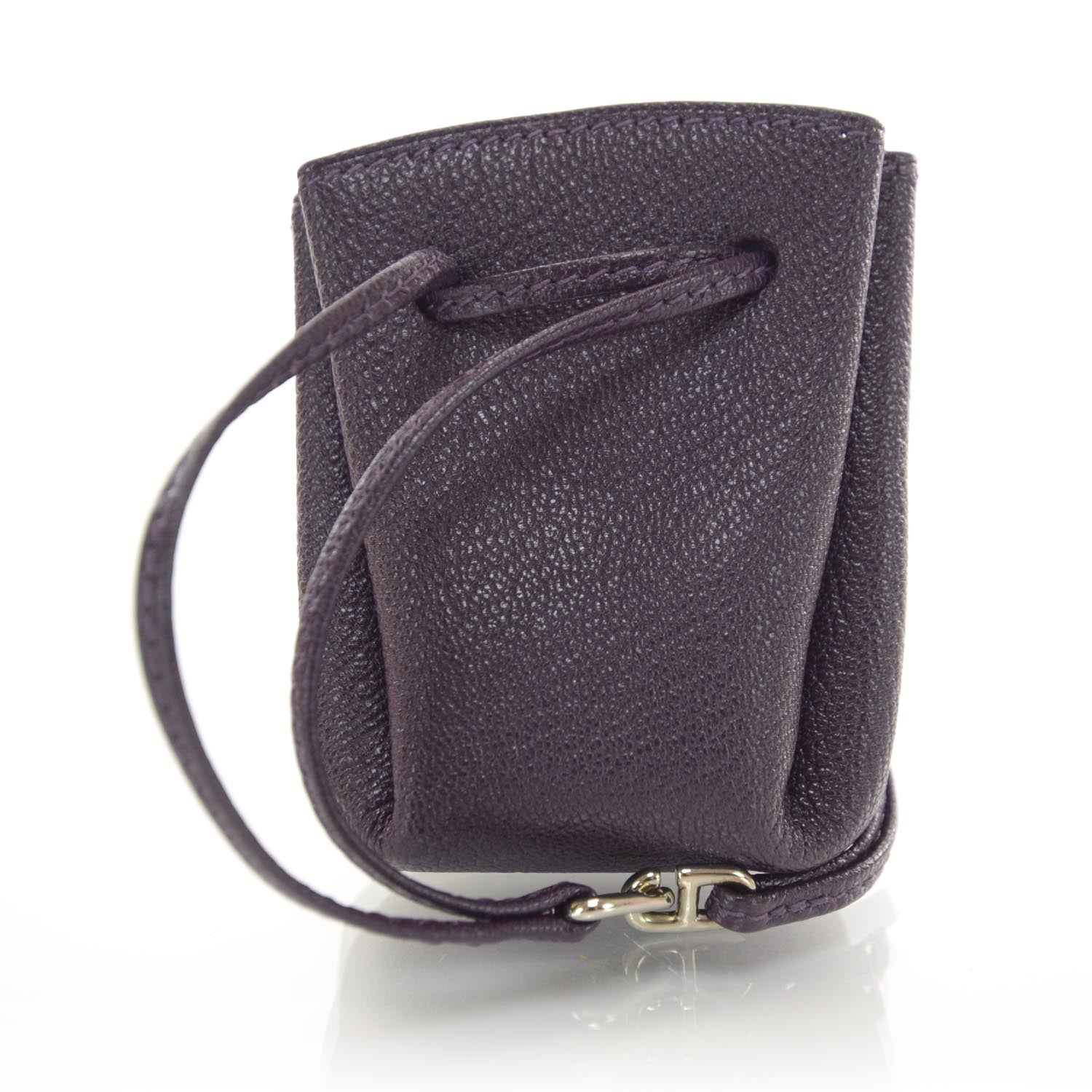 Hermes Clemence Vespa Pouch Raisin 2 of 6