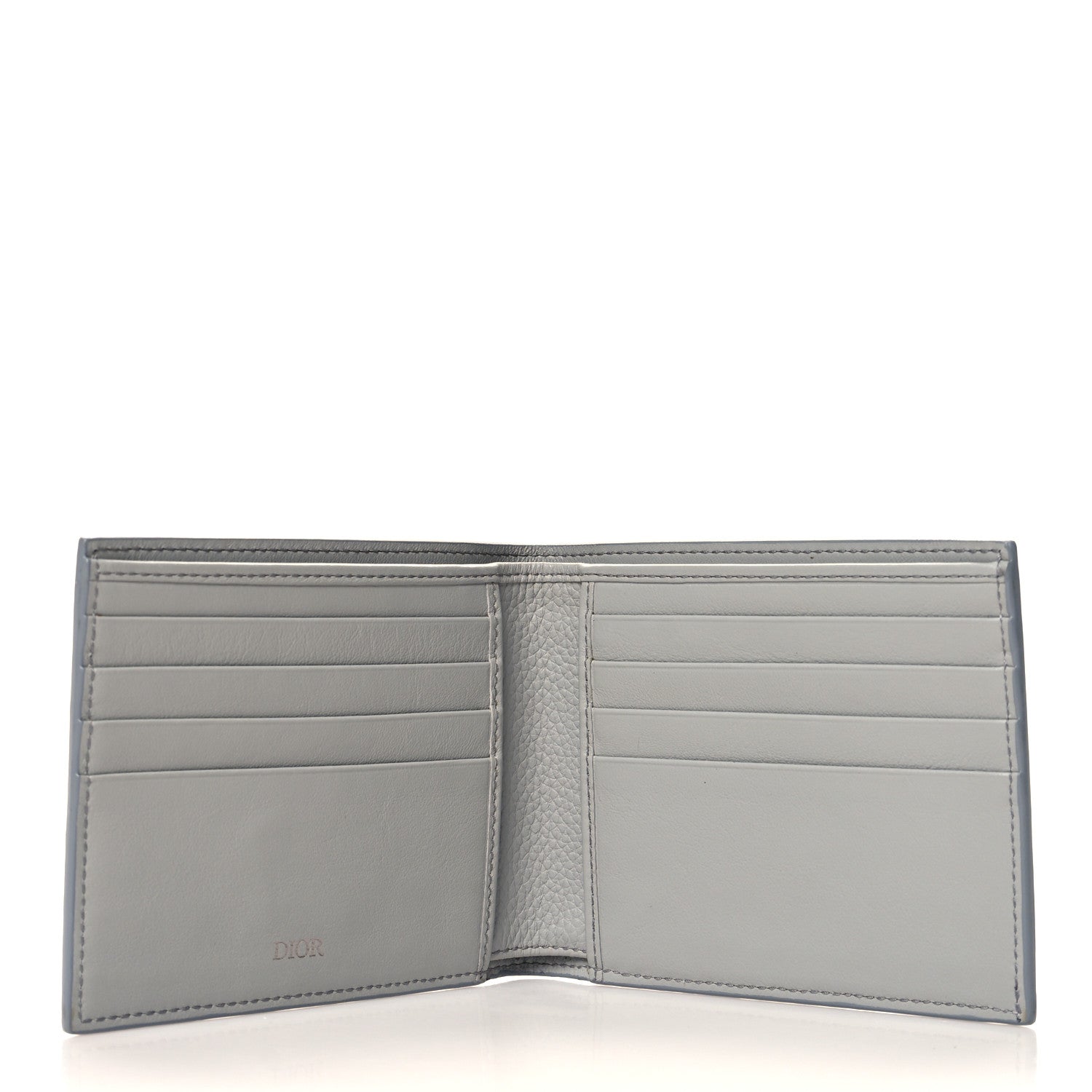 Christian Dior Grained Calfskin CD Icon Bifold Wallet Deep Grey 5 of 7