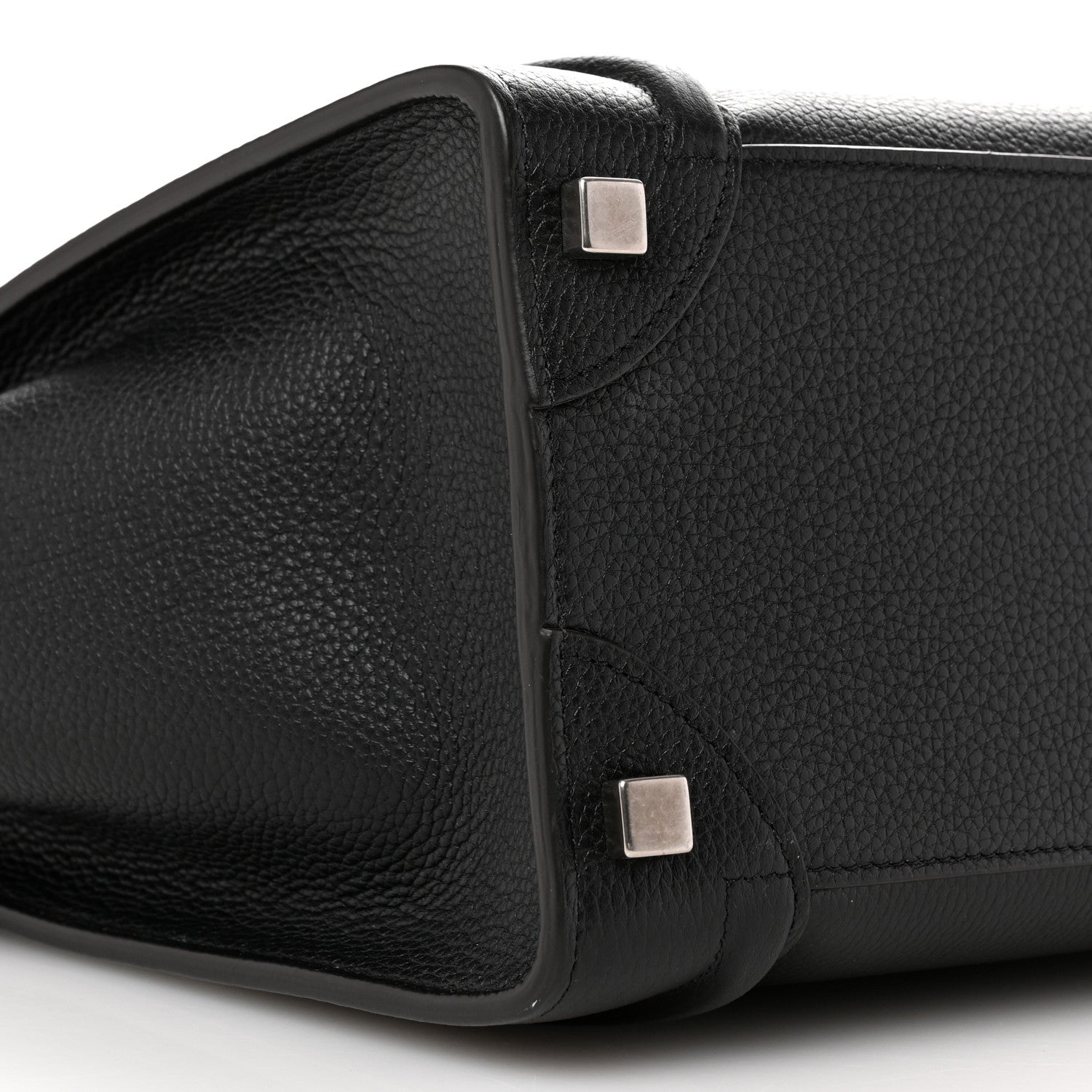 Celine Drummed Calfskin Micro Luggage Black 10 of 14