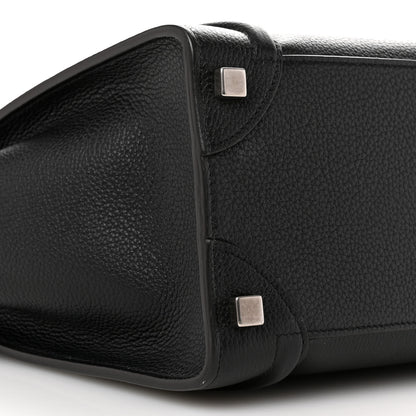 Celine Drummed Calfskin Micro Luggage Black 10 of 14