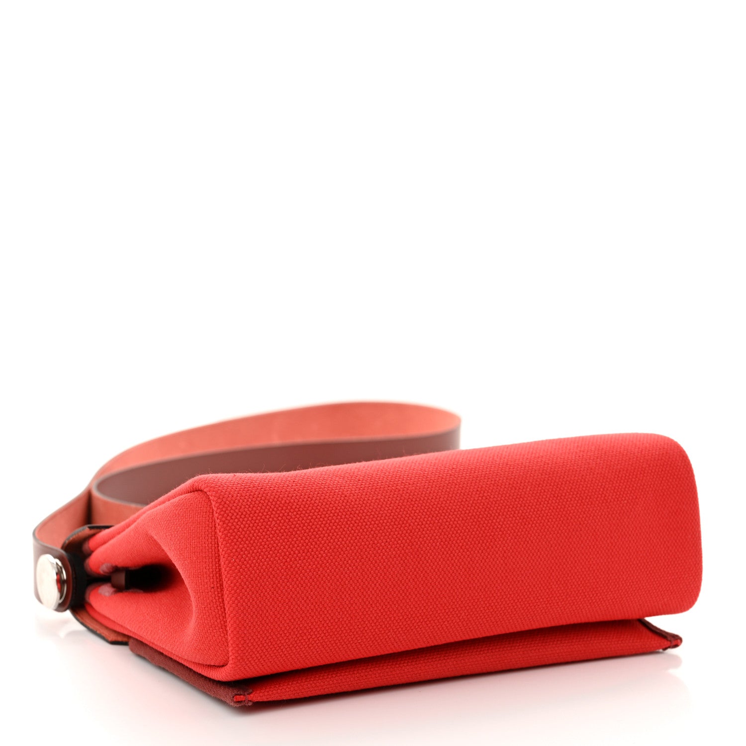 Hermes Military Toile Vache Hunter Herbag Zip Retourne 20 Rouge Piment Rouge H 6 of 11