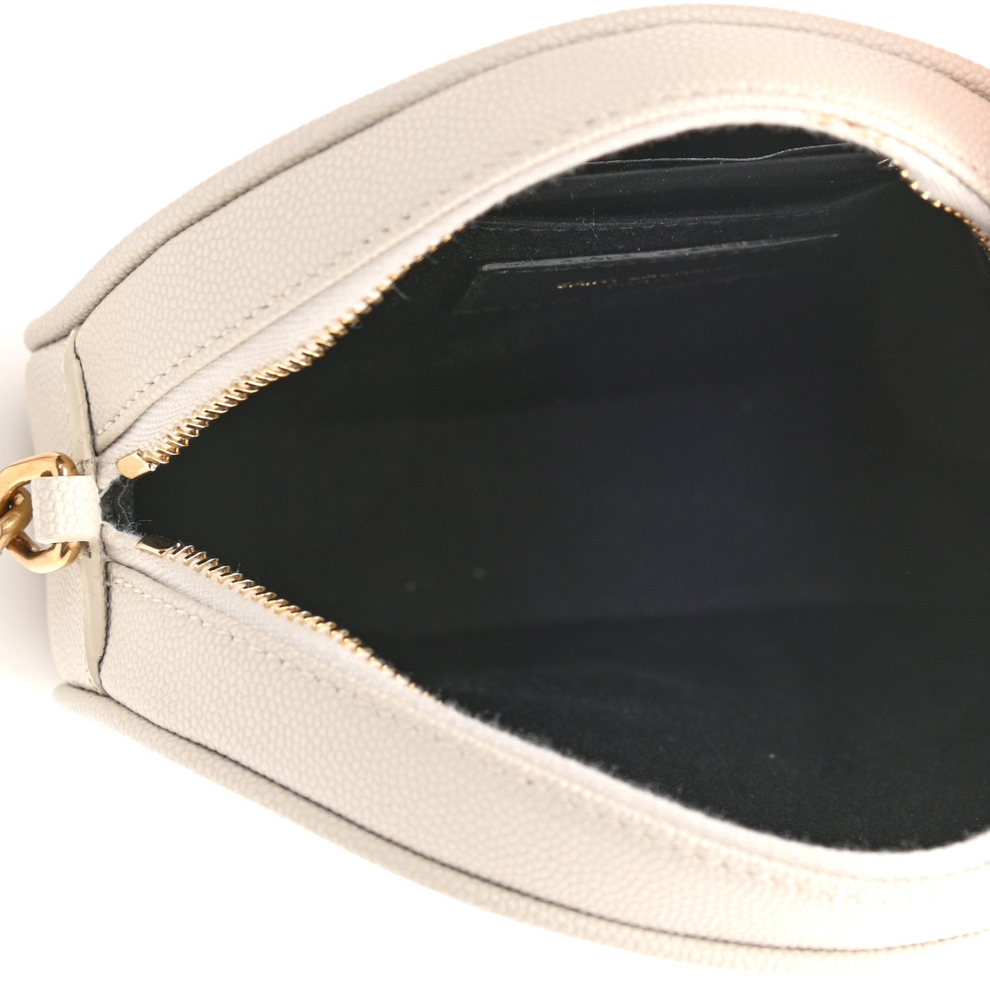 Grain De Poudre Matelasse Chevron Quilted Round Vinyle Camera Bag Crema Soft