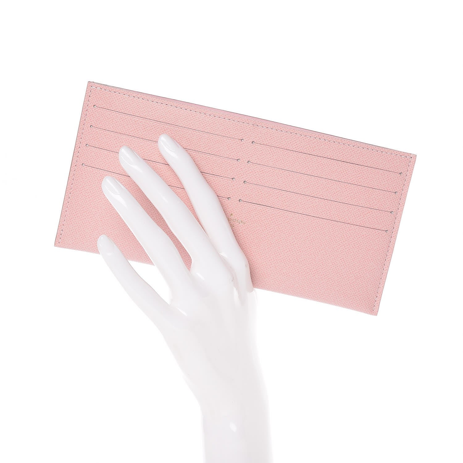 Louis Vuitton Calfskin Felicie Card Holder Insert Rose Ballerine 2 of 12