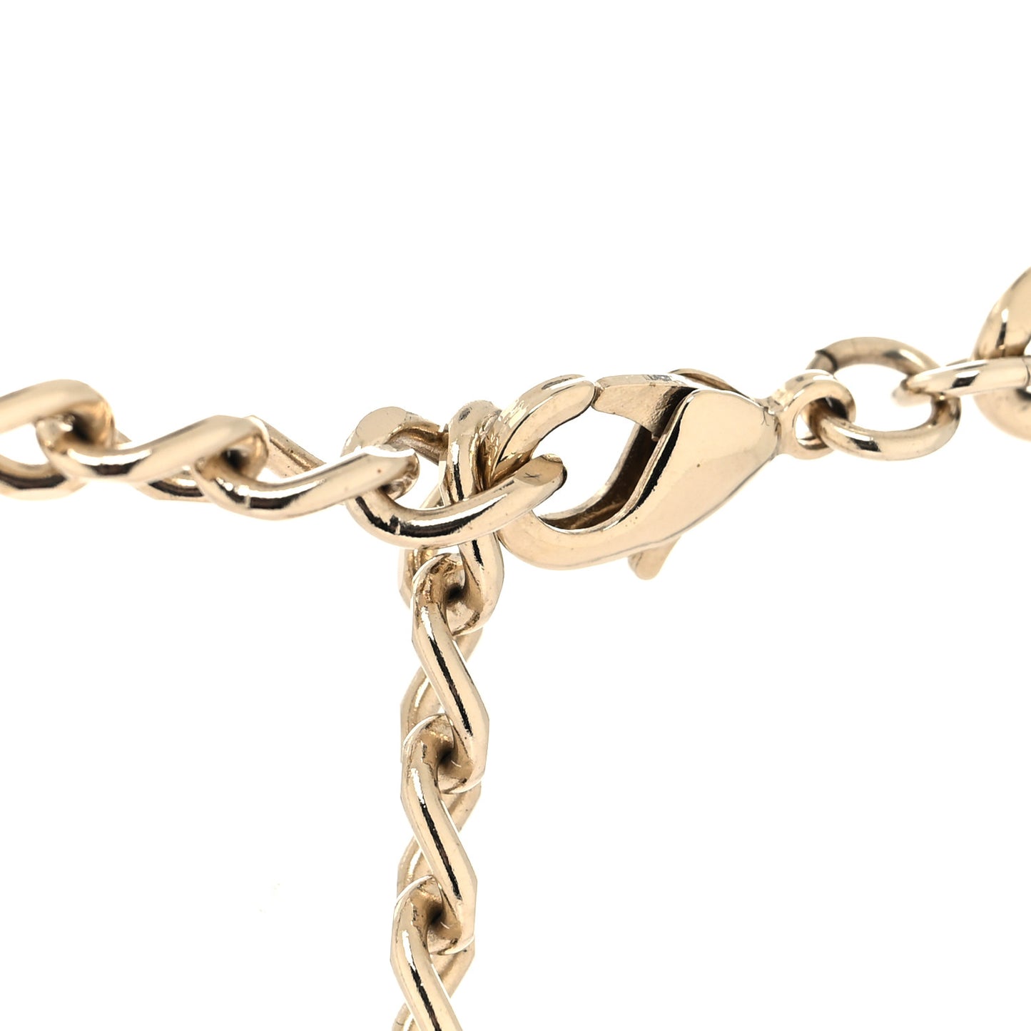 Lambskin Crystal Pearl CC Daisy Choker Gold Black White
