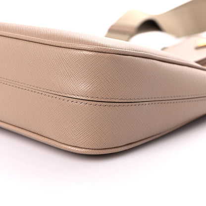 Prada Saffiano Re-Edition 2005 Shoulder Bag Cammeo Beige 9 of 11