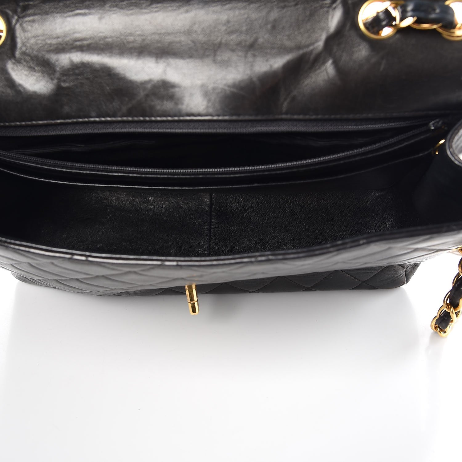 Chanel Lambskin Quilted Jumbo Single Flap Black 5 of 21