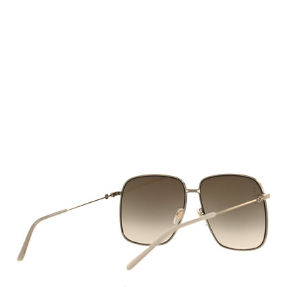 Gucci Web Rectangular Frame Interlocking G Sunglasses GG0394S Green Red 4 of 7