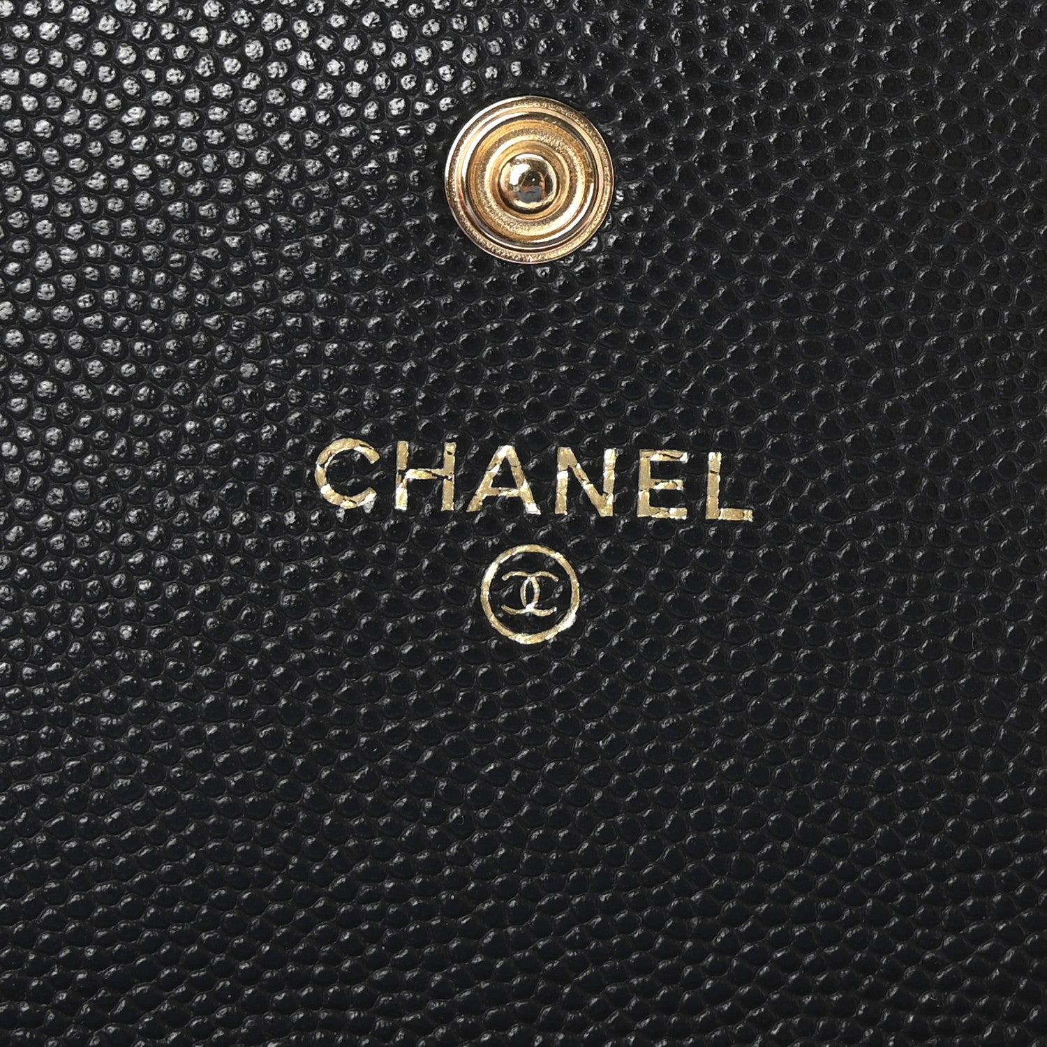 Chanel Caviar Quilted Textured CC Flap Wallet Black 6 of 8