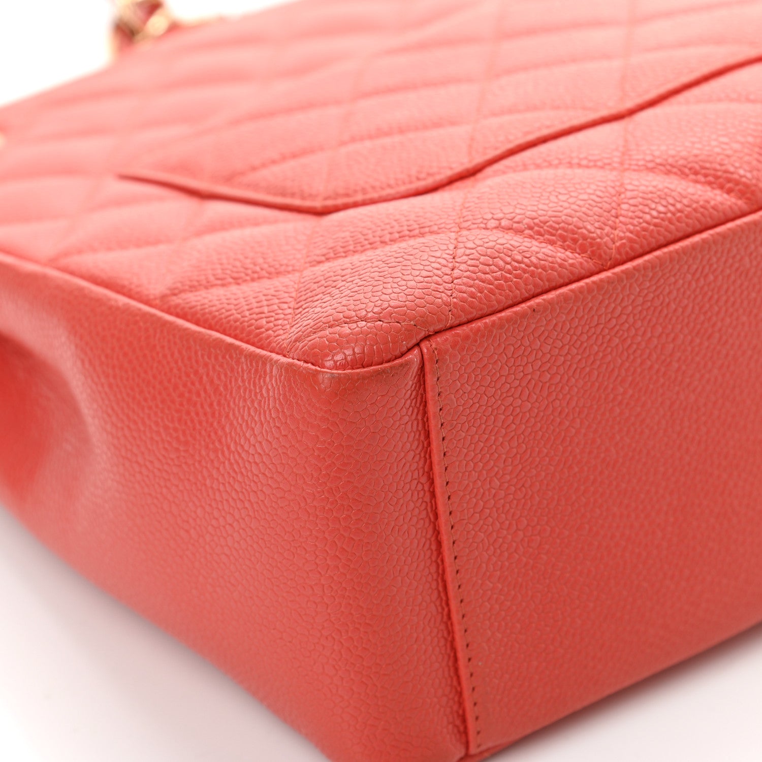 Chanel Caviar Quilted Petit Shopping Tote PST Orange 11 of 14