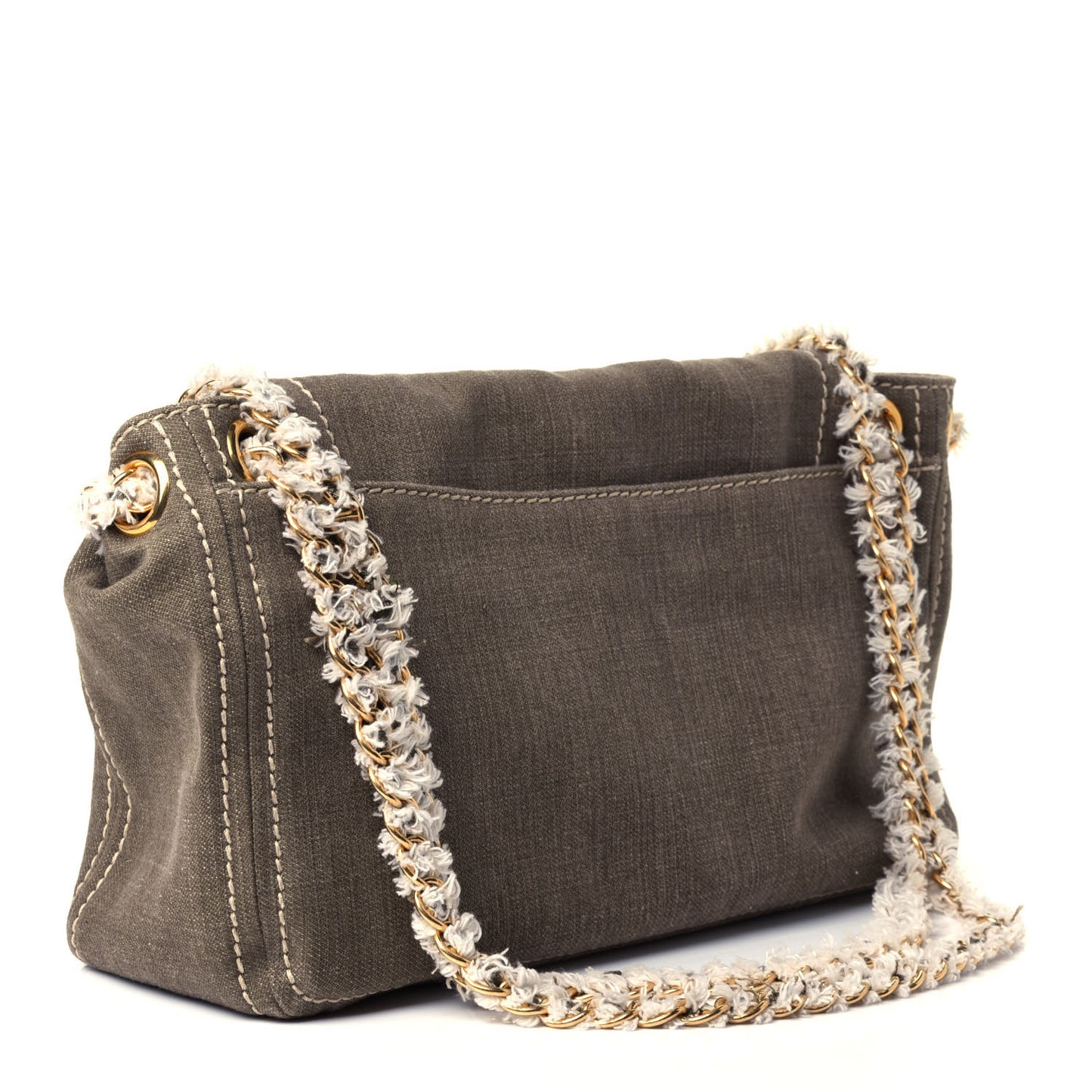 Denim Chain Shoulder Bag Militare