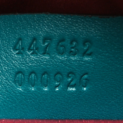 Gucci Velvet Matelasse Small GG Marmont Chain Shoulder Bag Pavone Cyan 7 of 10