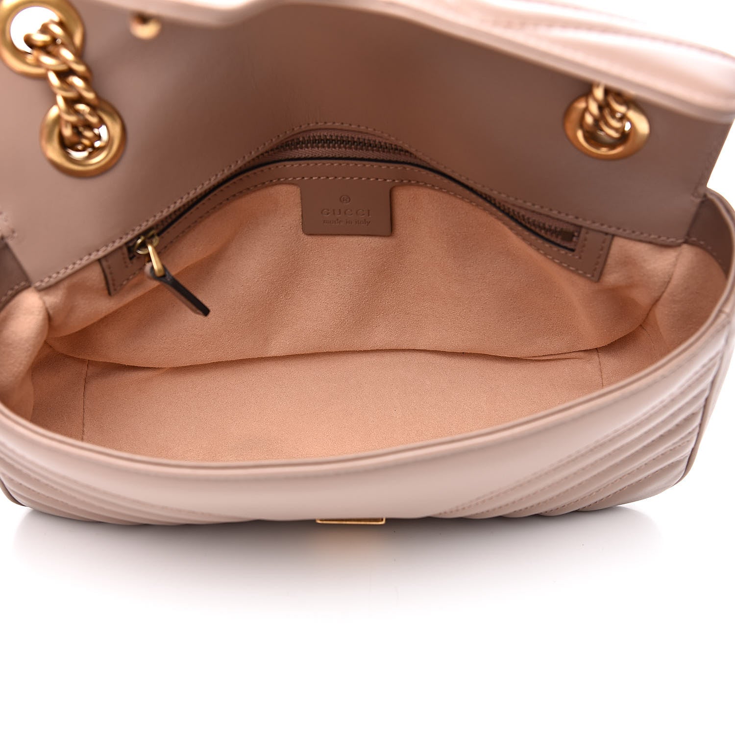 Gucci Calfskin Matelasse Small GG Marmont Shoulder Bag Porcelain Rose 5 of 10