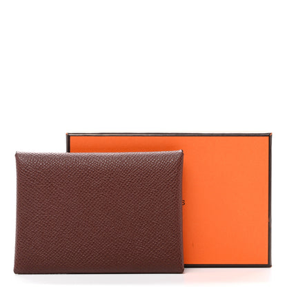 Hermes Epsom Calvi Duo Card Case Terre 8 of 8