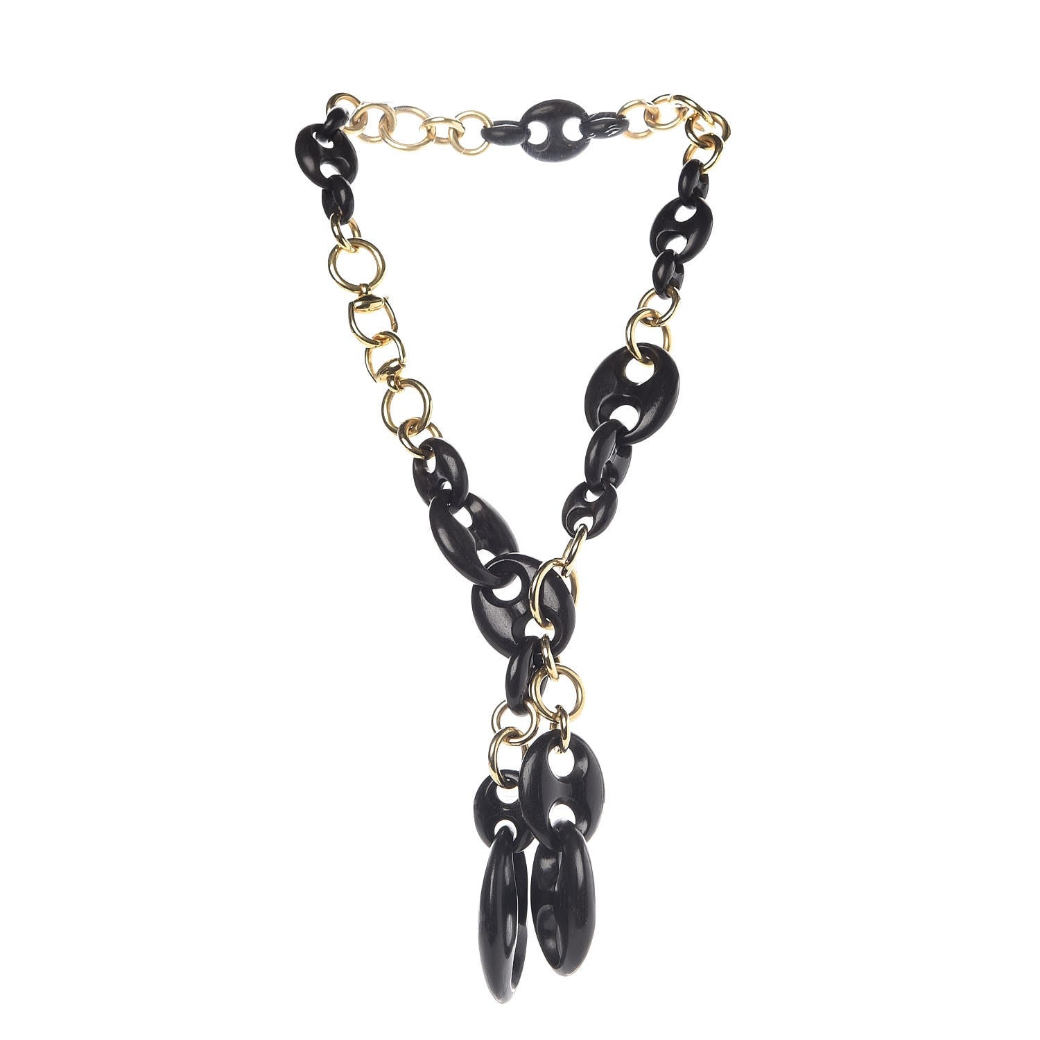 Gucci 18K Yellow Gold Wood Marina Link Necklace 3 of 5