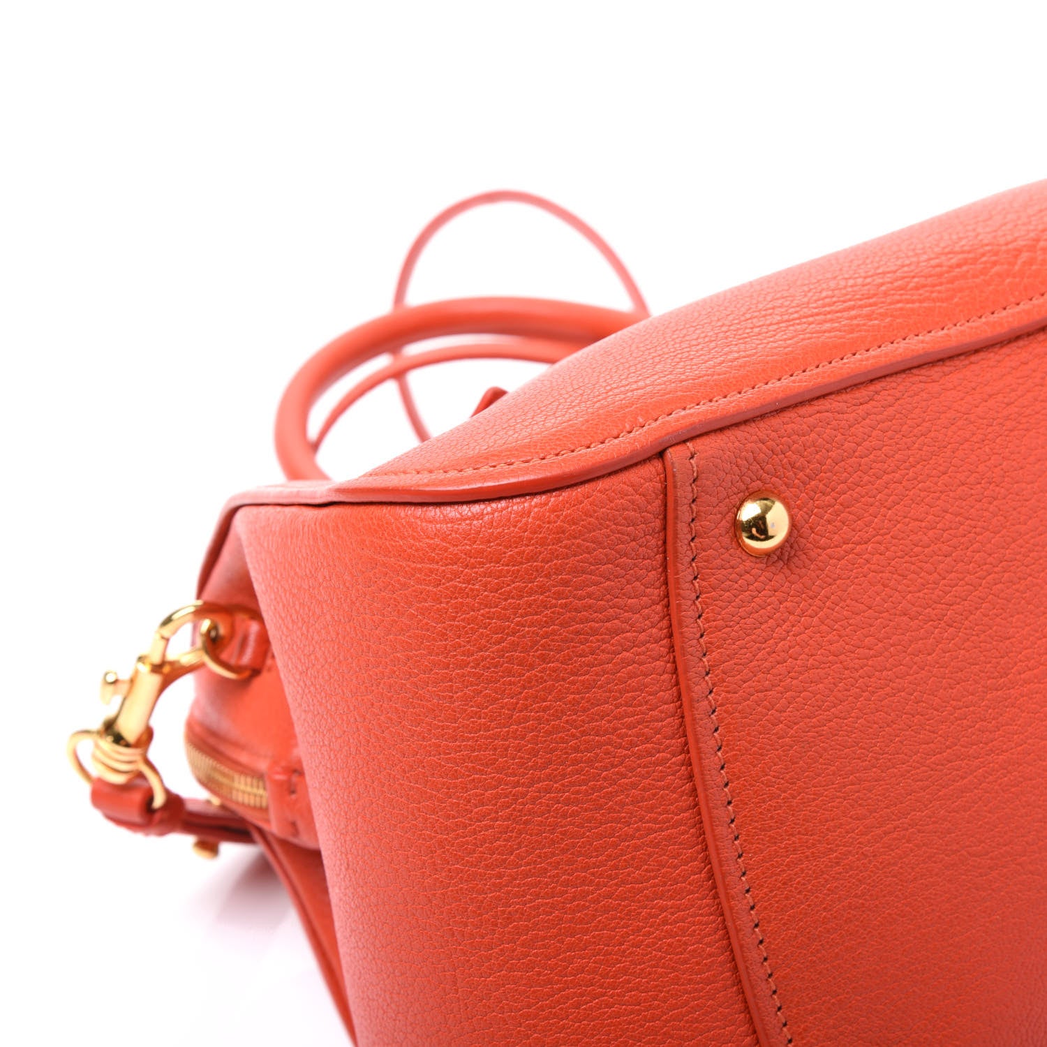 Miu Miu Goatskin Madras Bauletto Orange 7 of 10