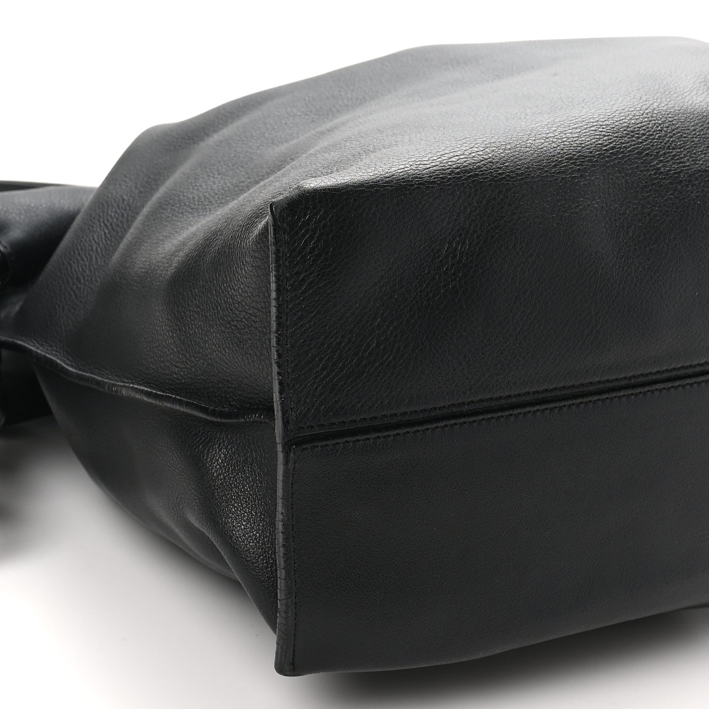 Calfskin Large Flamenco Knot Bag Black