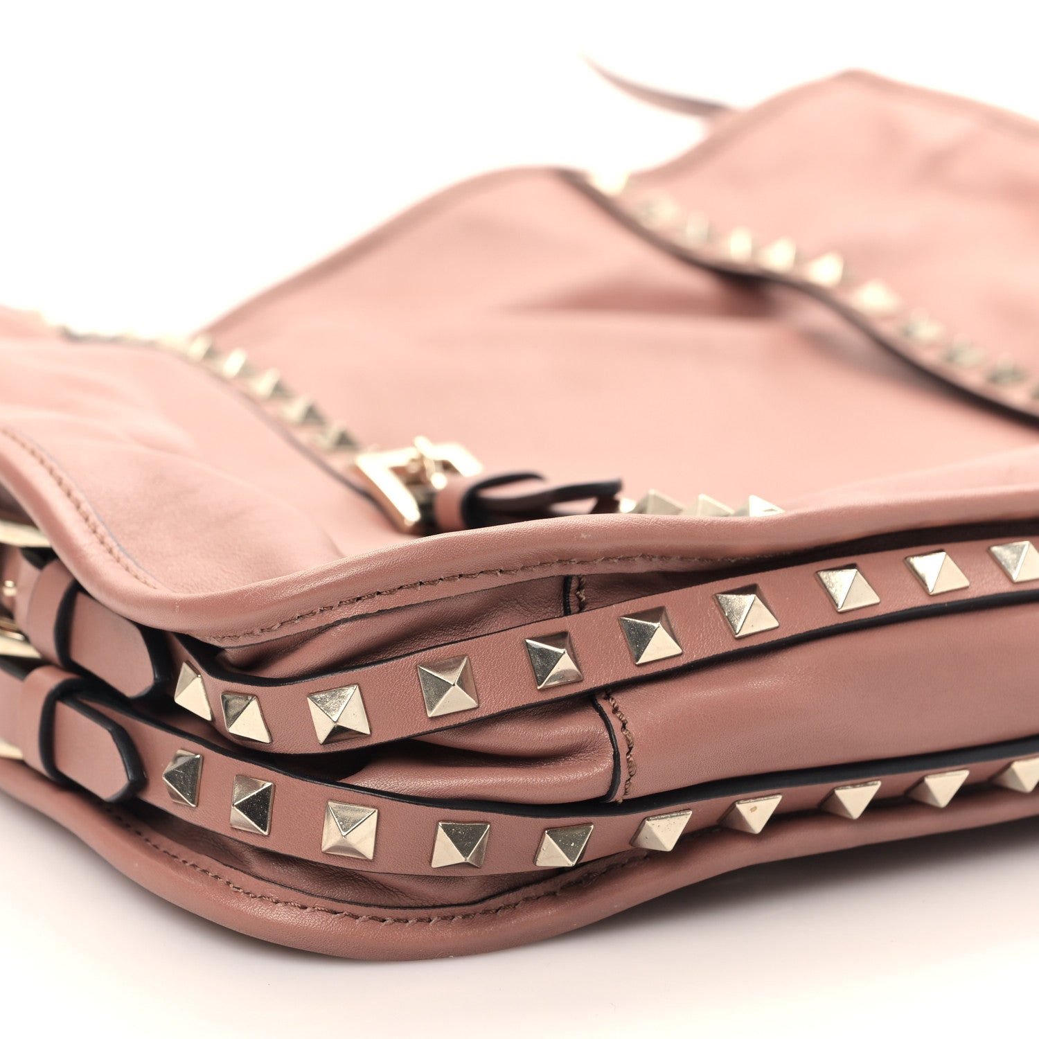 Valentino Garavani Vitello Rockstud Shopper Tote Poudre 7 of 8