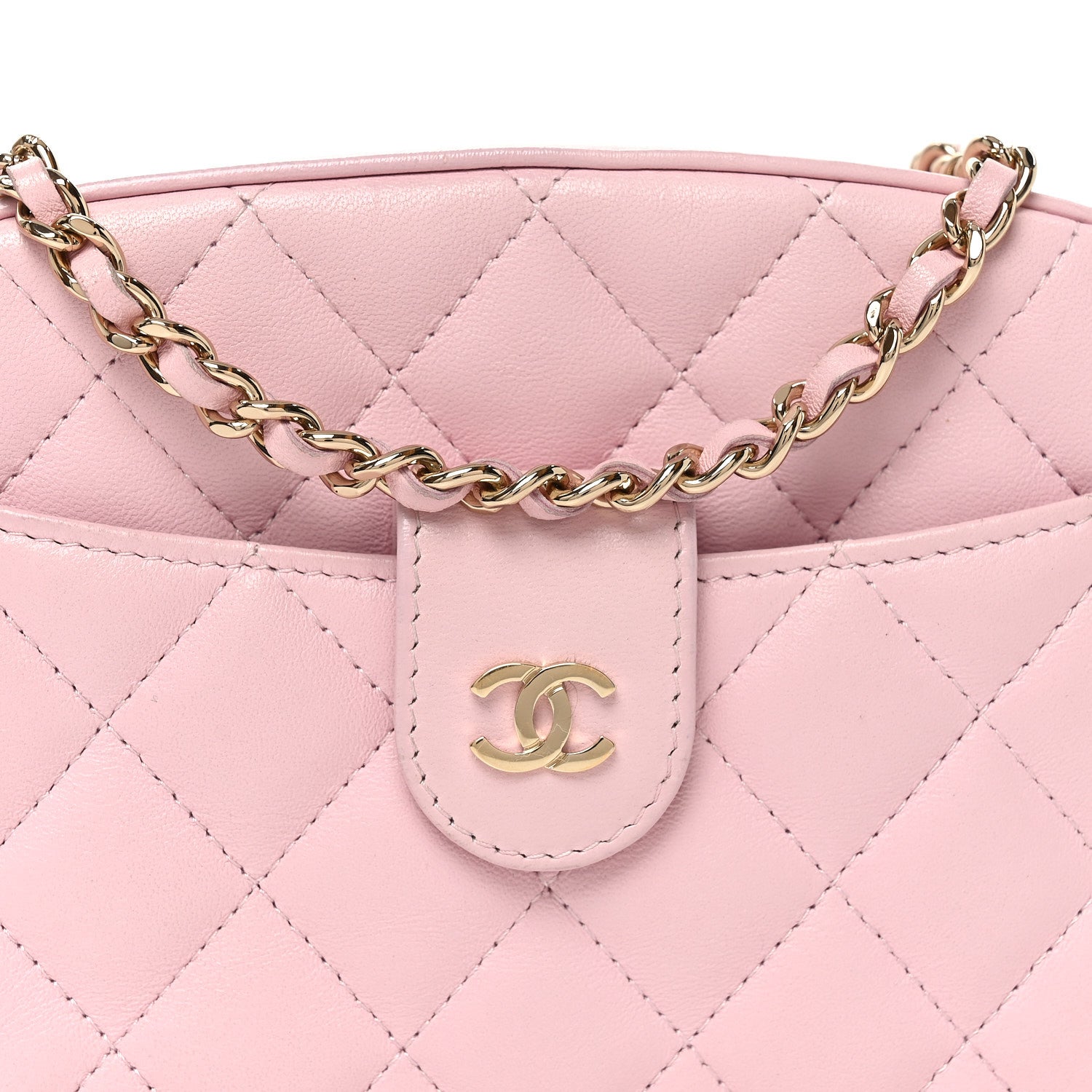 Chanel Lambskin Quilted Chain Camera Bag Light Pink 7 of 9