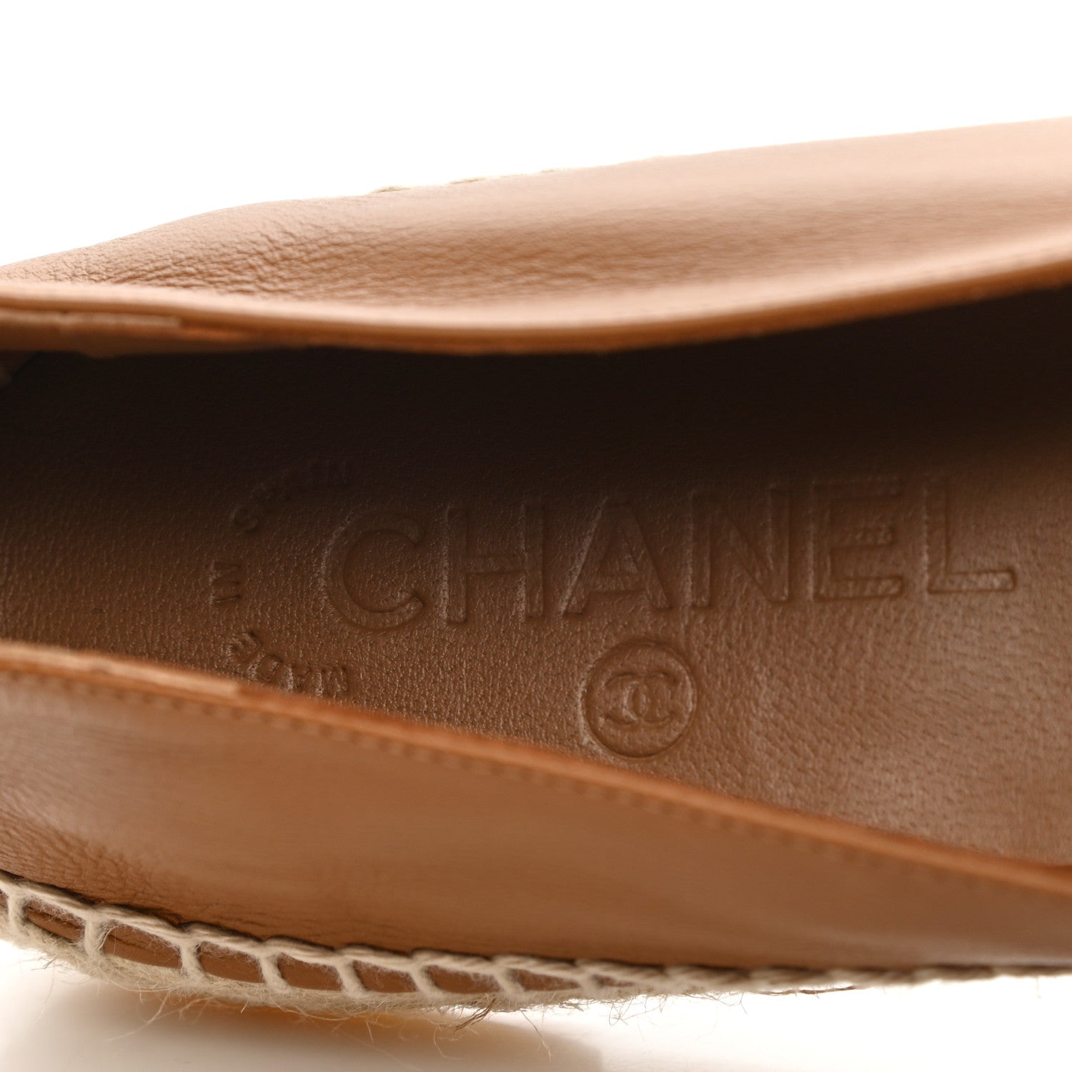 Chanel Calfskin CC Espadrilles 41 Light Brown 8 of 10