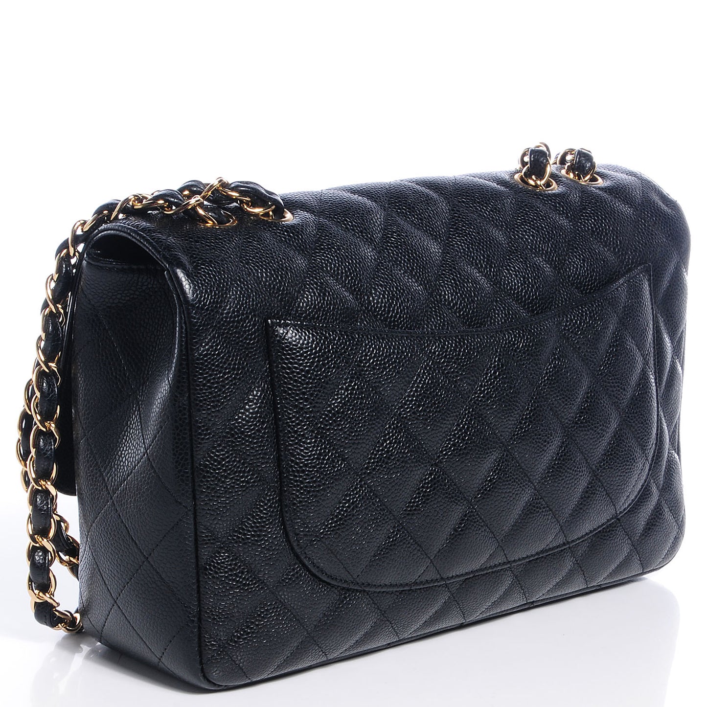 Caviar Jumbo Single Flap Black