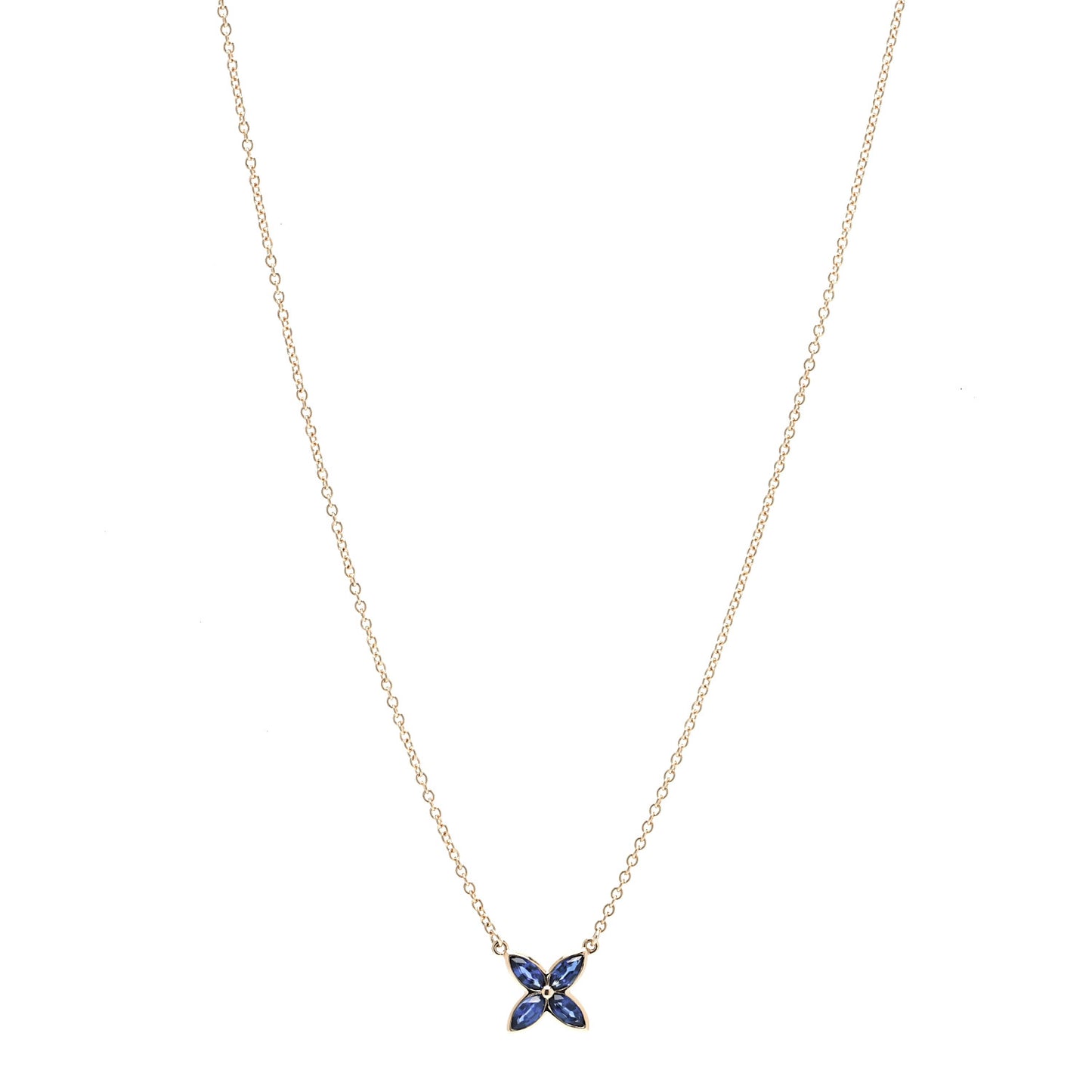 18K Yellow Gold Sapphire Small Victoria Necklace