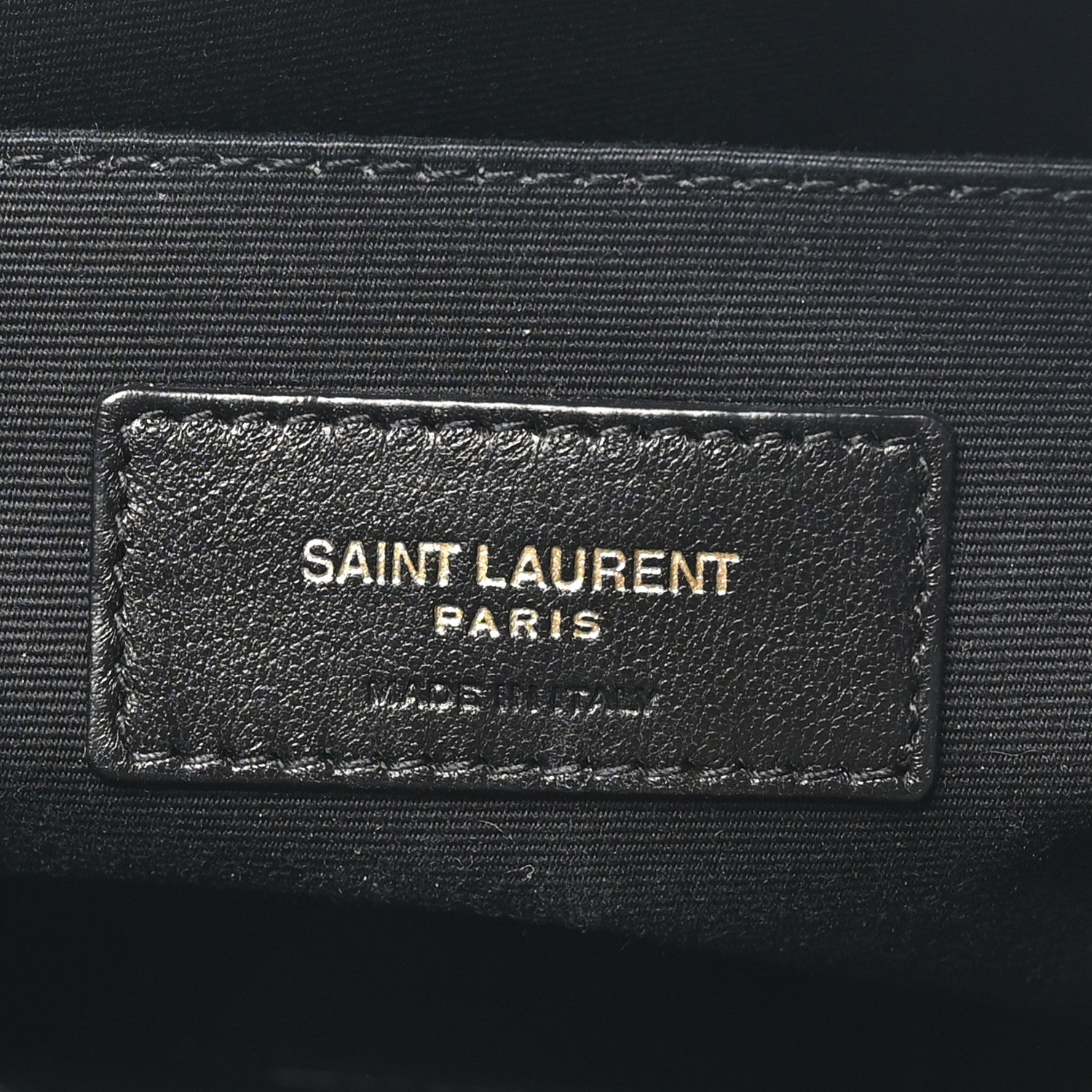 Saint Laurent Calfskin Matelasse Chevron Monogram A5 Wristlet Dark Latte 6 of 10