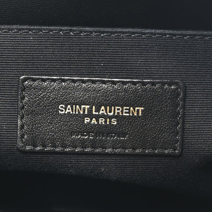 Saint Laurent Calfskin Matelasse Chevron Monogram A5 Wristlet Dark Latte 6 of 10
