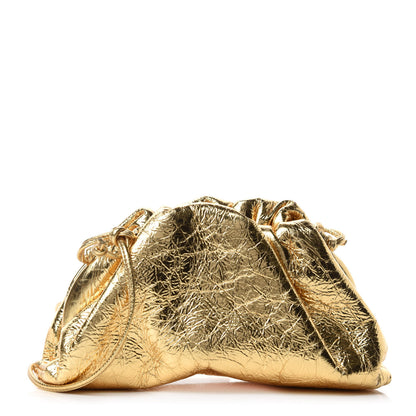 Bottega Veneta Metallic Crinkled Lambskin The Mini Pouch Oro 1 of 12