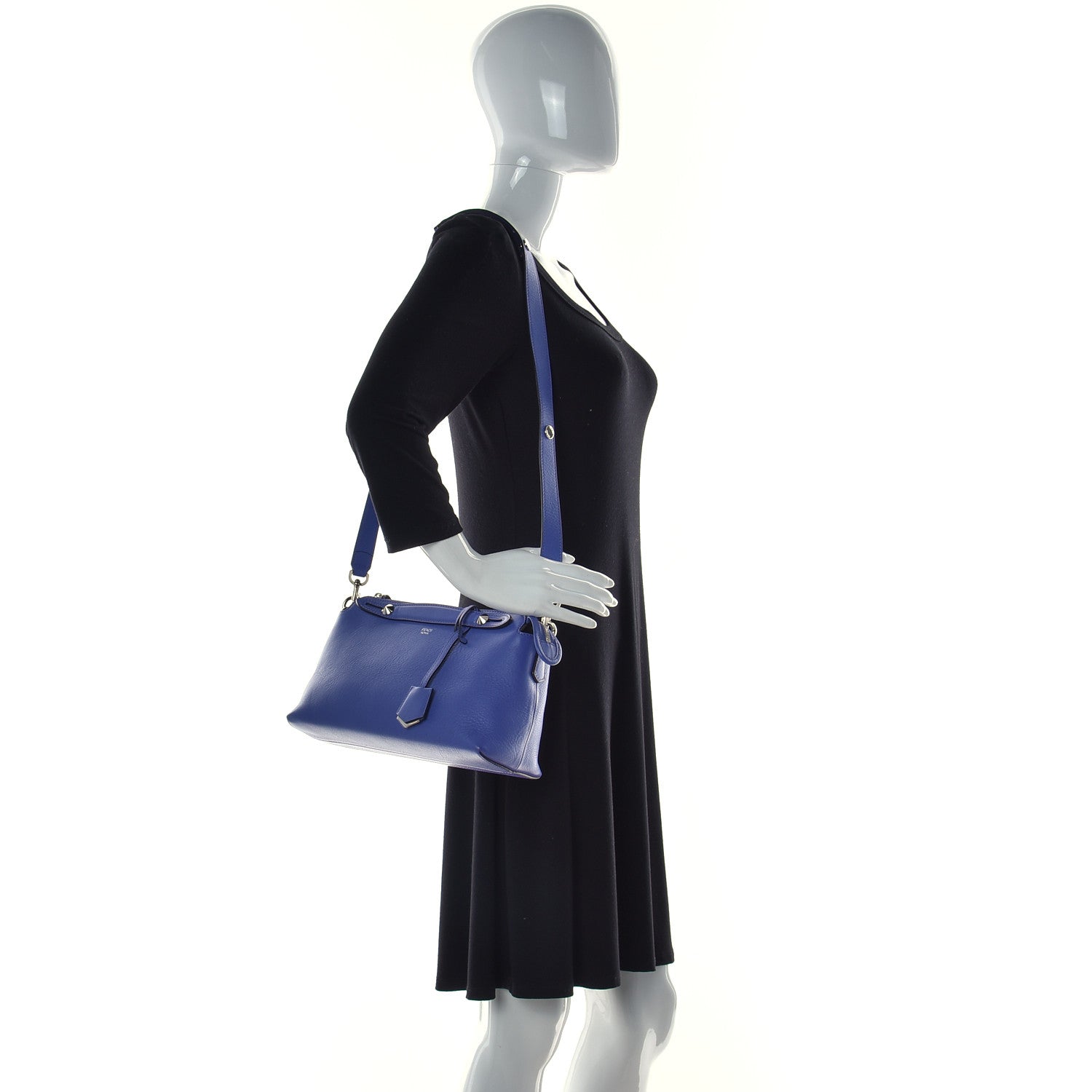 Fendi Vitello Dolce Medium By The Way Boston Bag Viola Cassis 2 of 16