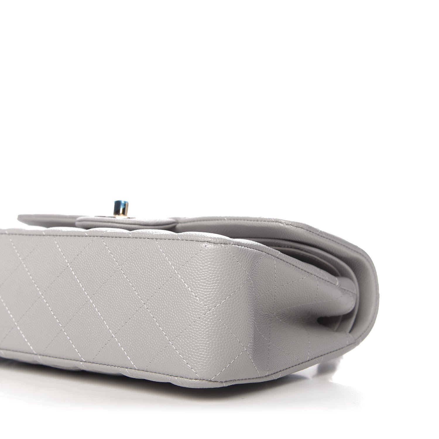 Chanel Caviar Quilted Small Double Flap Grey 9 of 11