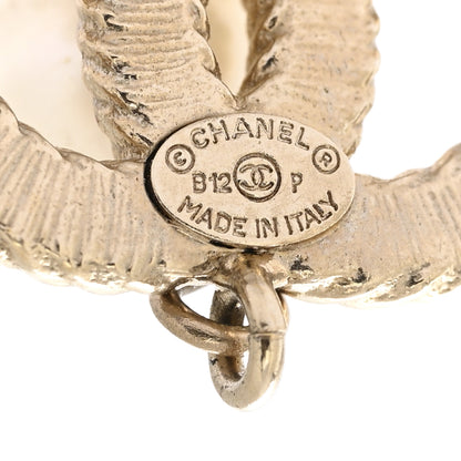 Chanel Enamel Pearl Pearl CC Drop Earrings Beige 4 of 5