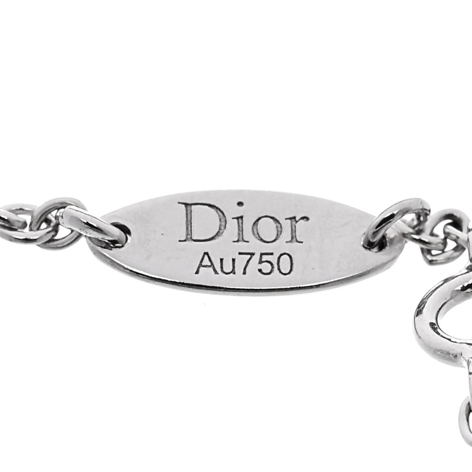 Christian Dior 18K White Gold Diamond Mother of Pearl Rose Des Vents Bracelet 3 of 4