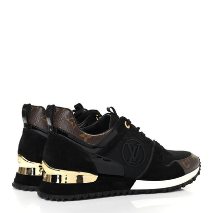 Louis Vuitton Suede Monogram Run Away Sneakers 40 Black 3 of 4