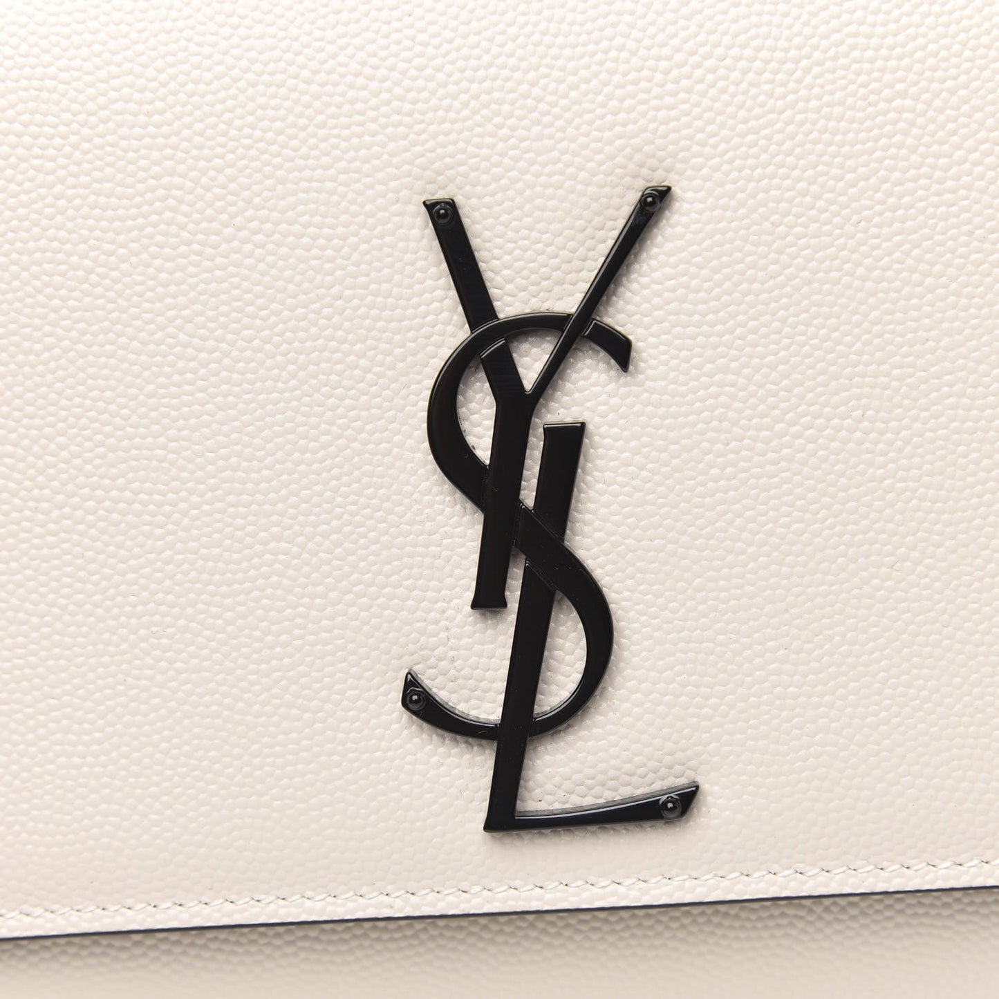 Grain De Poudre Medium Classic Monogram Kate Satchel Porcellana Black