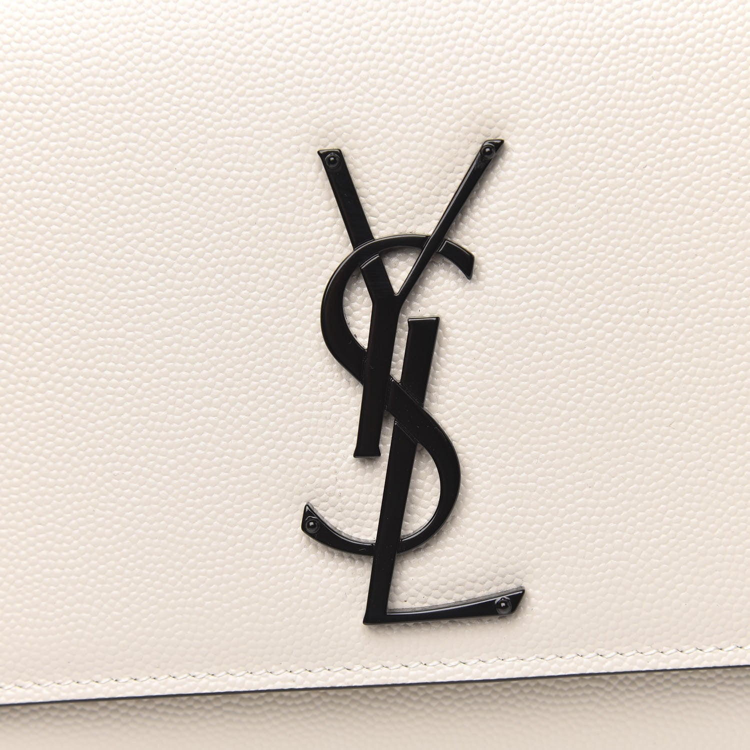 Saint Laurent Grain De Poudre Medium Classic Monogram Kate Satchel Porcellana Black 10 of 10