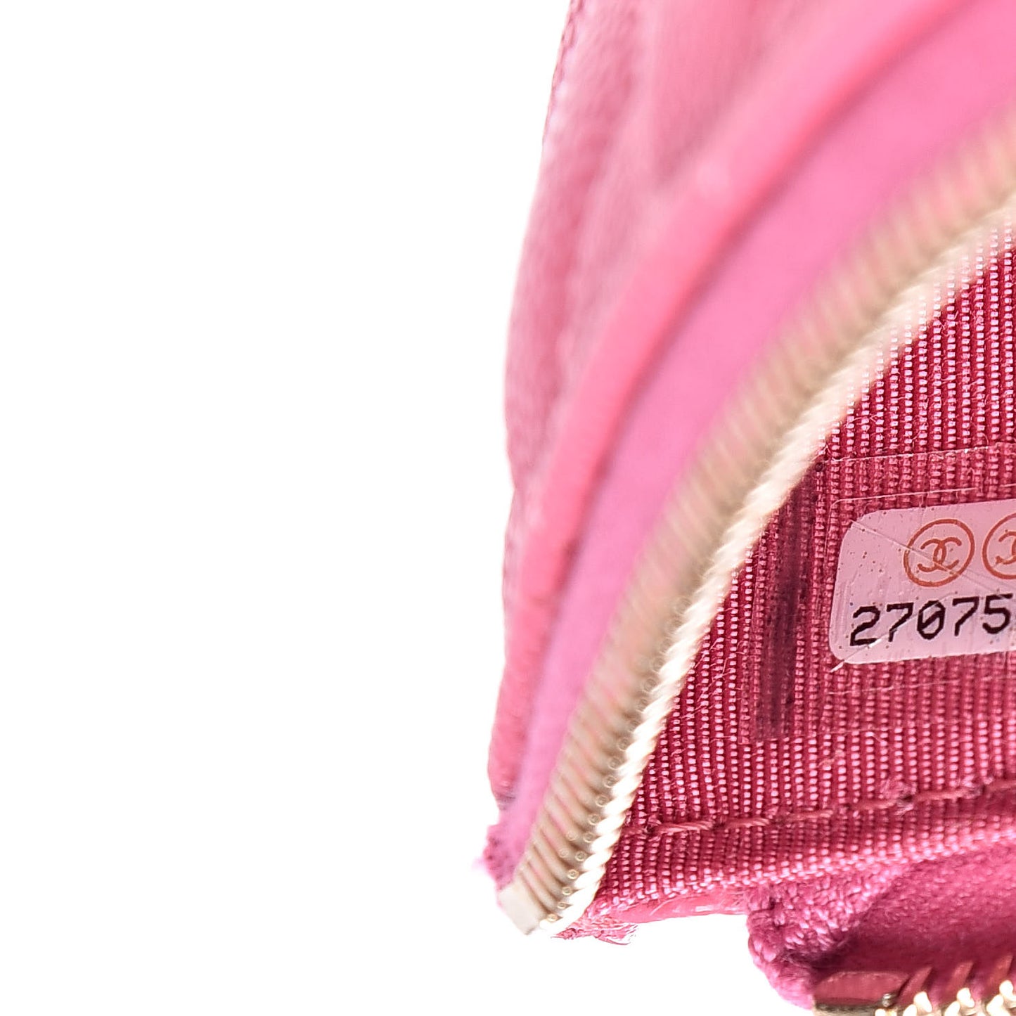 Caviar Quilted Classic Zip Pouch Pink