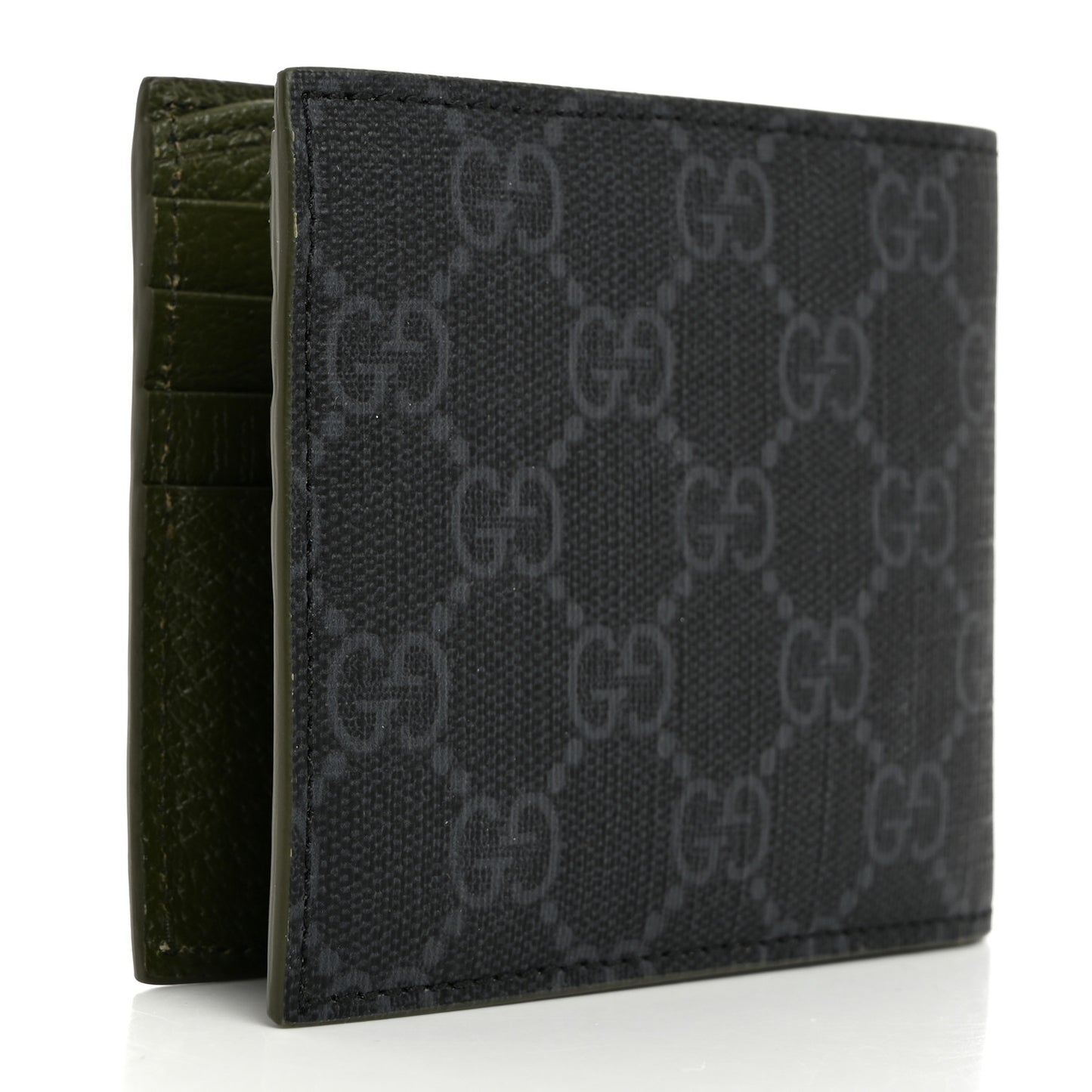 GG Supreme Monogram Bi-Fold Wallet Black